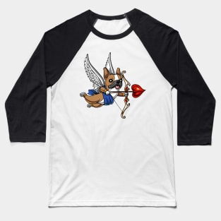 French Bulldog Dog Cupid Valentines Day Cute Pet Baseball T-Shirt